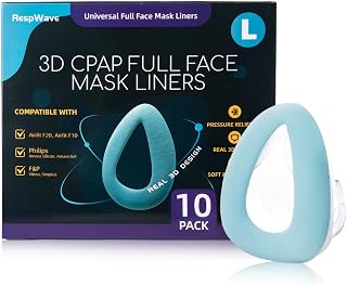 CPAP Mask Liners, 3D Mask Cushion Cover, Reduce Air Leak, Compatible with Airfit F20/F10, F&P Simplus & Vitera, Philips Full Face Masks CPAP Supplies Accessories, Size L 10PCS (Cushions NOT Included)