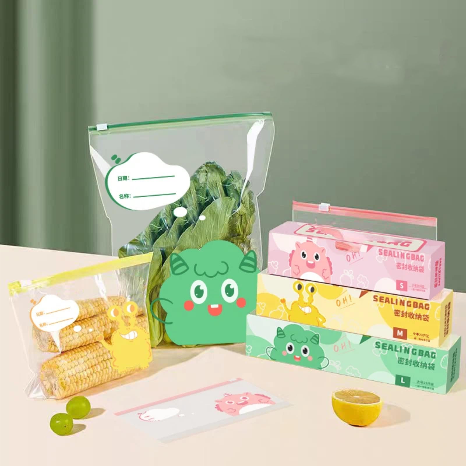 Sealed bag, refrigerator storage and packaging bag, nut self sealing and compact plastic sealing bag, zipper fresh-keeping bag, household use