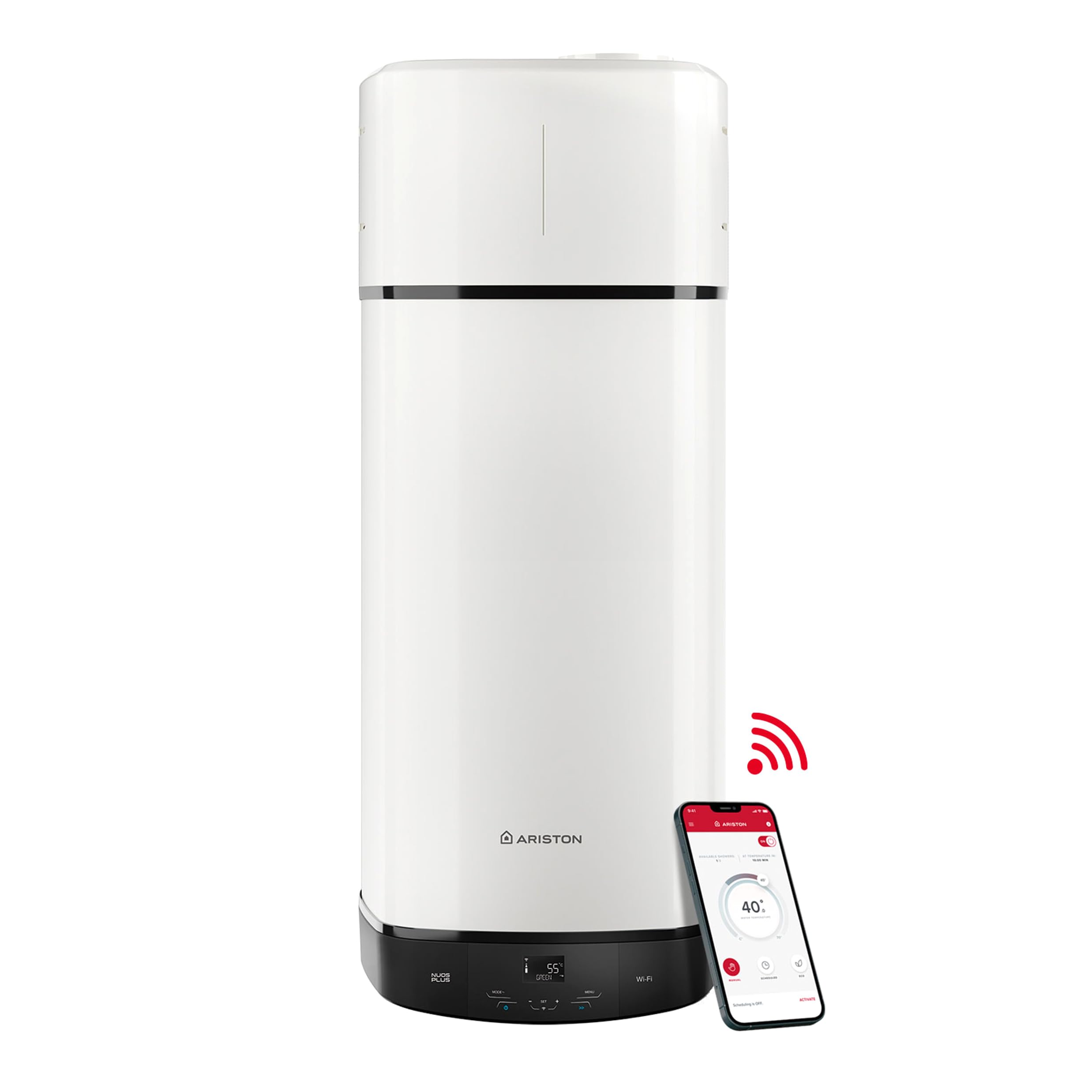 Ariston NUOS PLUS WIFI - Scaldabagno Termodinamico 110 litri - Risparmio energetico 80% - Funzione fotovoltaica - Progettato e realizzato per essere installato in Francia