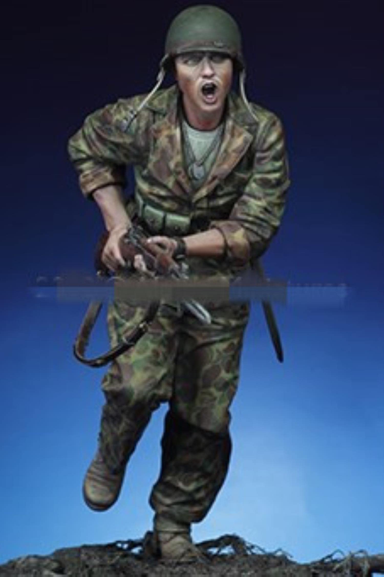 1/16 Figure in Resina Model Kit GK Seconda Guerra Mondiale US Marine Corps Kit smontato e Non Verniciato S55