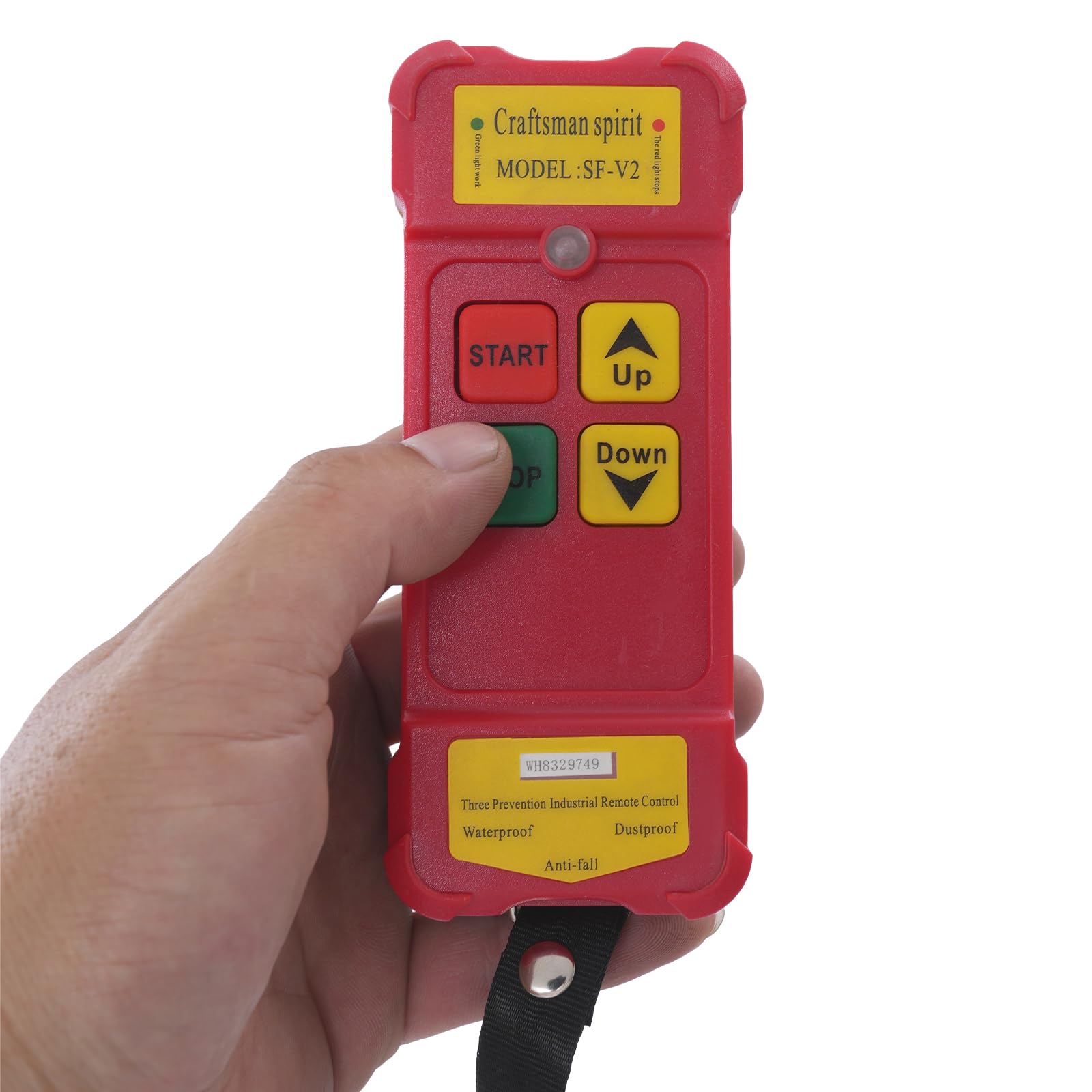 Elektrische Seilwinde 800kg Seilzug Motorwinde 1450W Seilhebezug Hebezug 10m/min Flaschenzug Kettenzug mit 2 Hosenträger und Drahtlose Fernbedienung