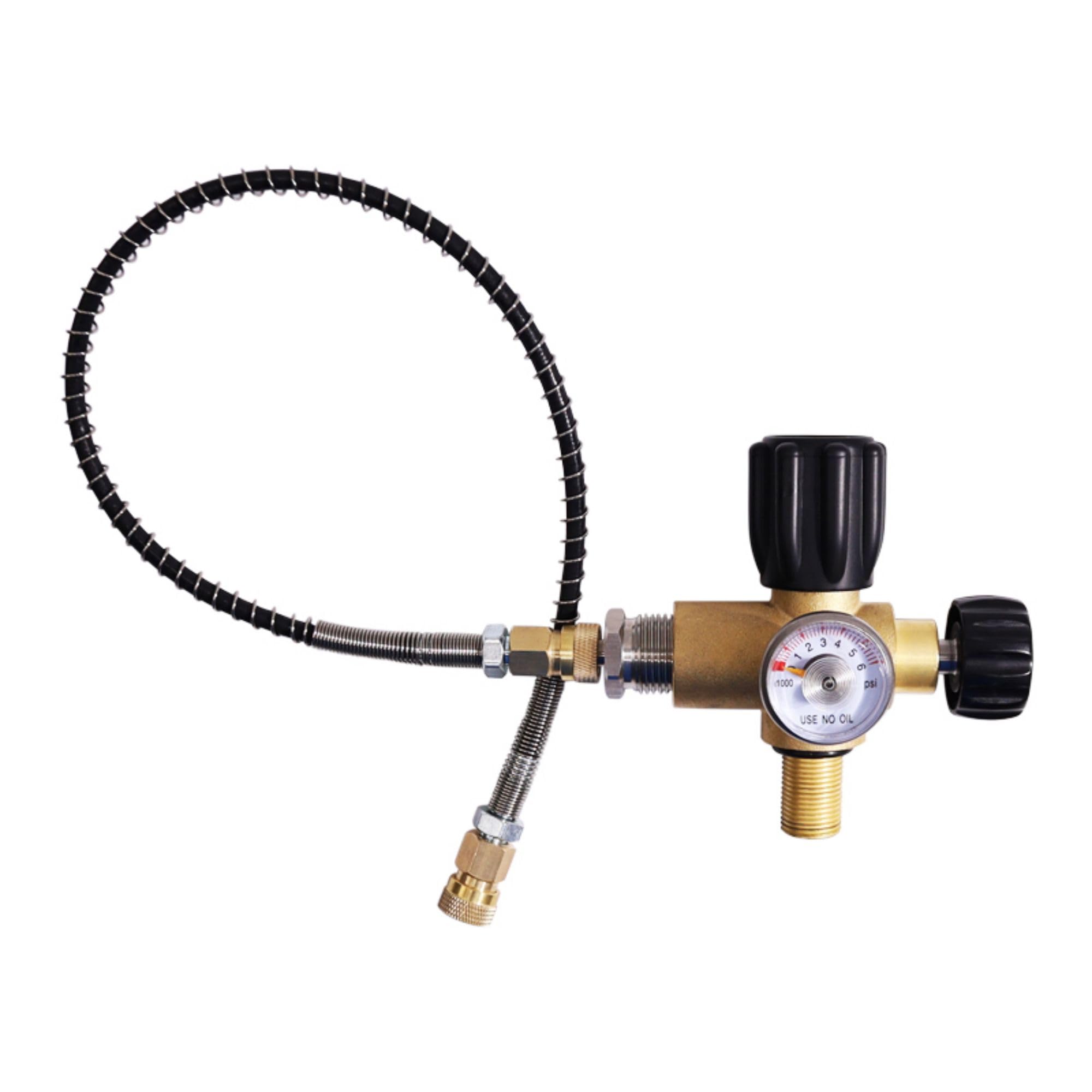 Tuxing Men's Brass 4500Psi High Pressure Air Gun Pcp Filling Station Whip Hose,High Pressure Pcp Paintball Filling Station With Release Valve Hpa Co2 Tank Din Charging System M18*1.5