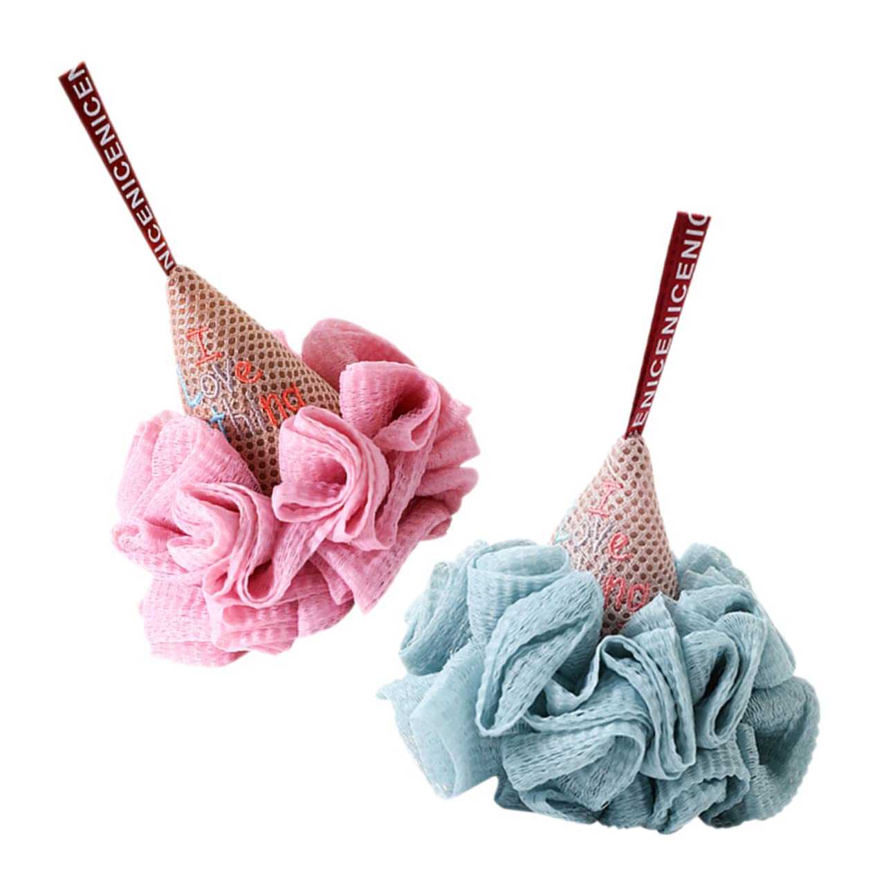 FRCOLOR 6 Piezas bola de baño de helado esponja exfoliante de lufa esponja vegetal para niños esponjas esponja de ducha esponja vegetal reutilizable lindo toallita de baño depurador Maleza