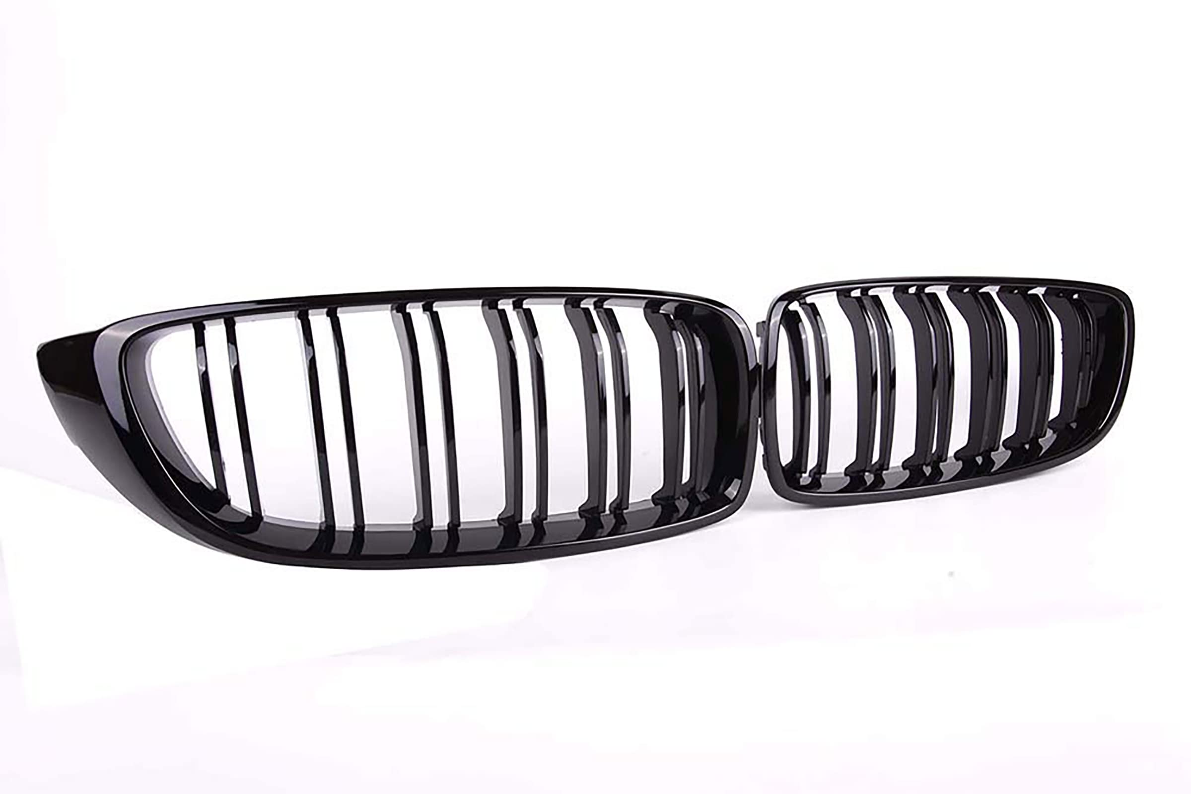 Parrilla para BMW Serie 4 F32 F33 F36 M3 F80 M4 F82 F83 | 2014-2019,Riñón Delanteras,Negro Brillante Rejillas,Doble Riñón