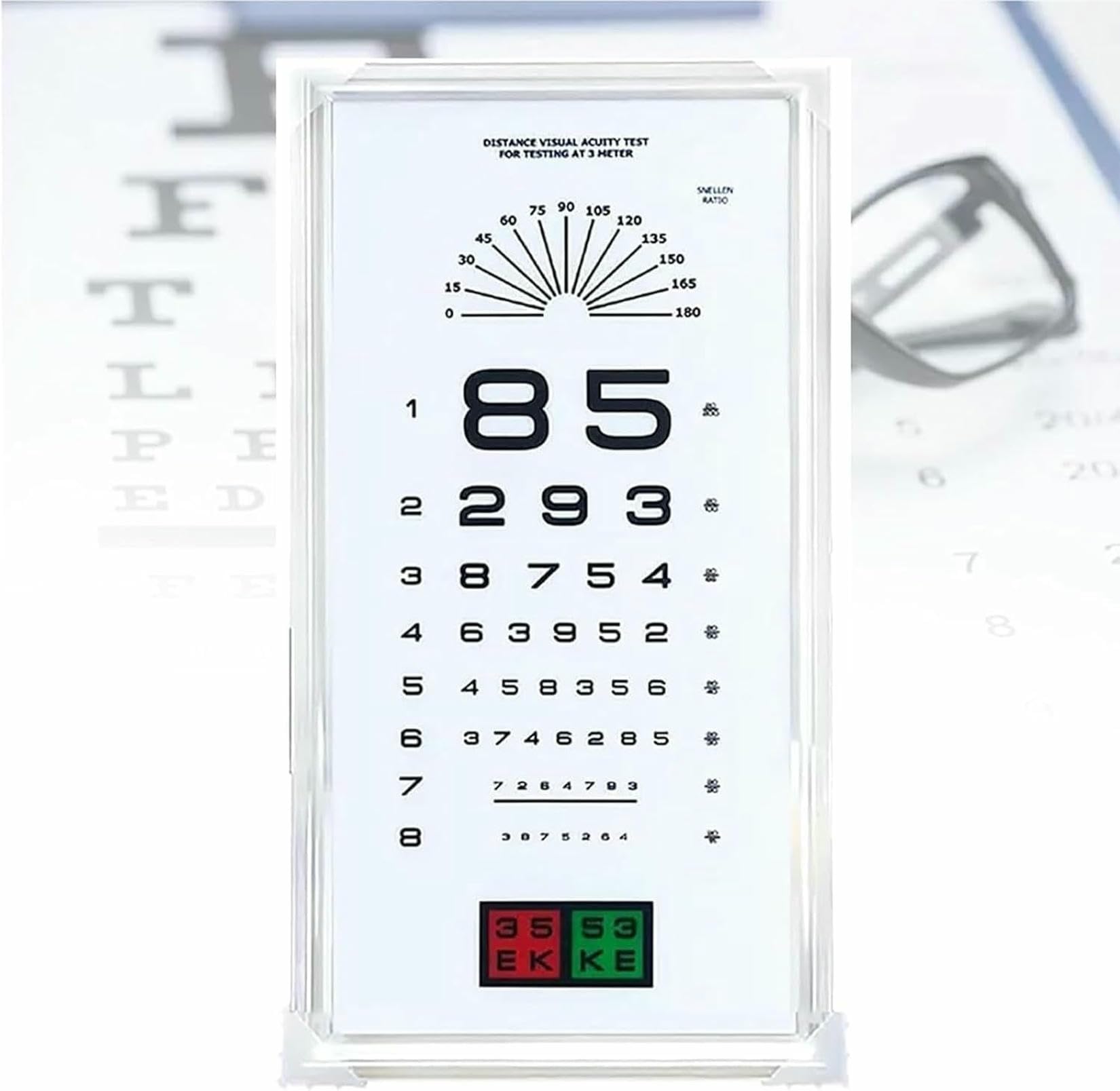 Équipement visuel LED de près pour mesurer l'acuité à distance de 2,5 m ou 5 m par télécommande