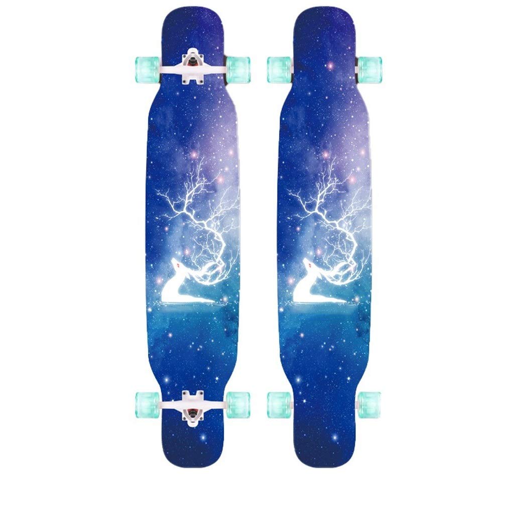 47 Inch 10 Ply Maple Complete Longboards Skateboard Dancing Cruising Curving Freeride Slide Freestyle and Downhill Freestyle Cruiser