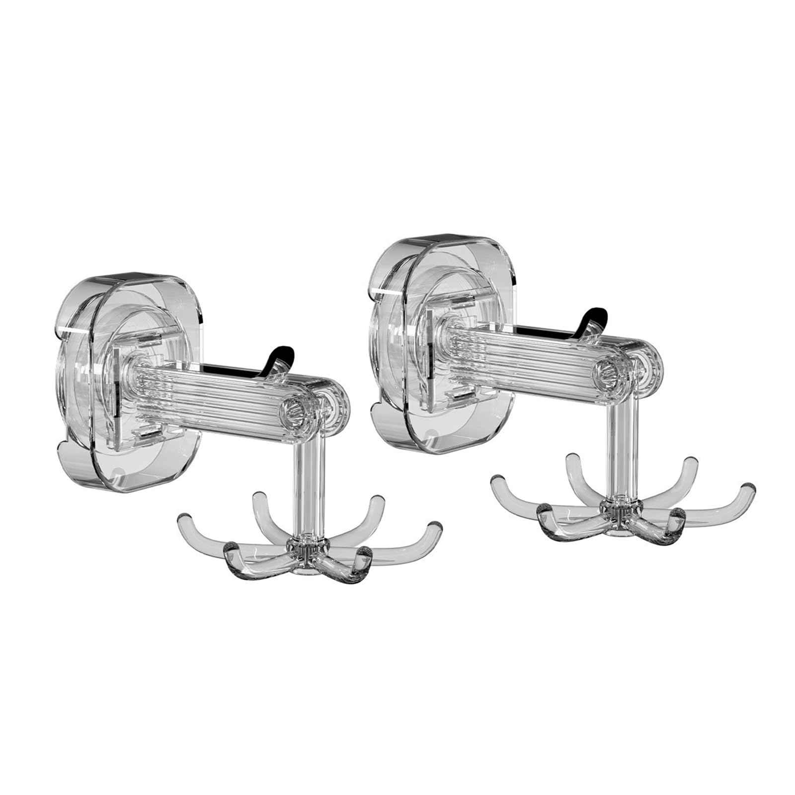 Buxuaaaa 2Pcs Suction Cups 360 Degree Rotating Hook Swivels Hangers for Organizing Clothes Multipurpose Home Organization Tool Strong Adhesive Hooks
