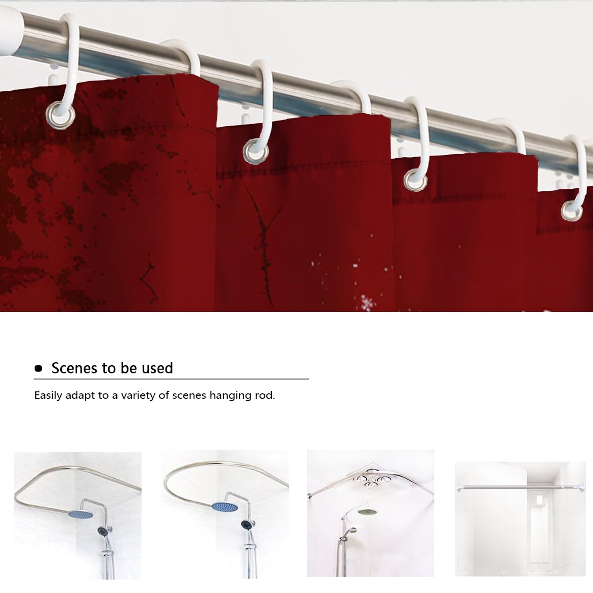 Rideau Douche Manette Jeu Moderne Splash 200 x 220 cm
