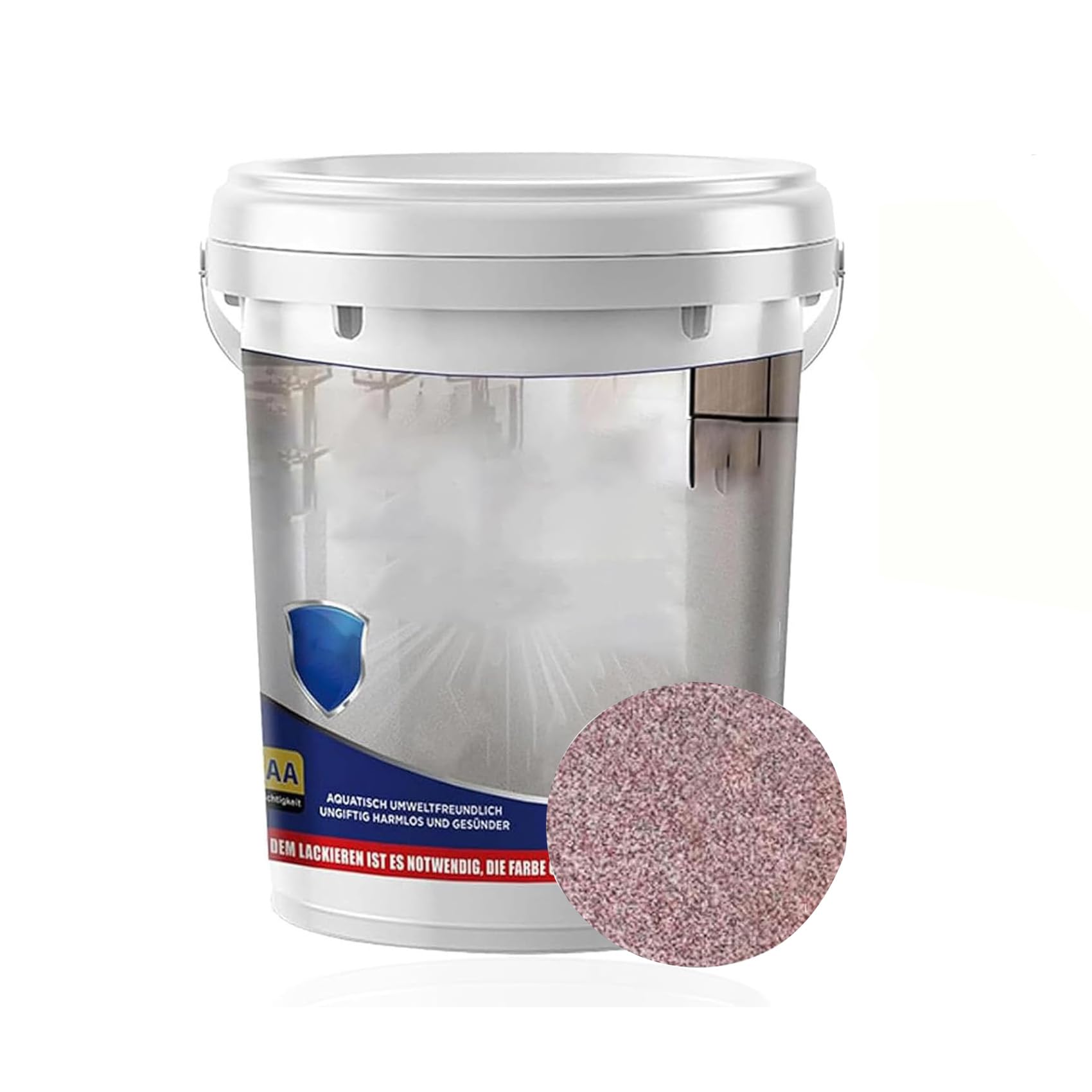 Gooti Epoxy Floor Paint, Gooti Self Leveling Epoxy Colored Sand Floor Paint, Epoxy Sand FloorPaint for Concrete, Resistant And Non-Slip, for High Gloss Marble Effect Garage Coating (Pink)