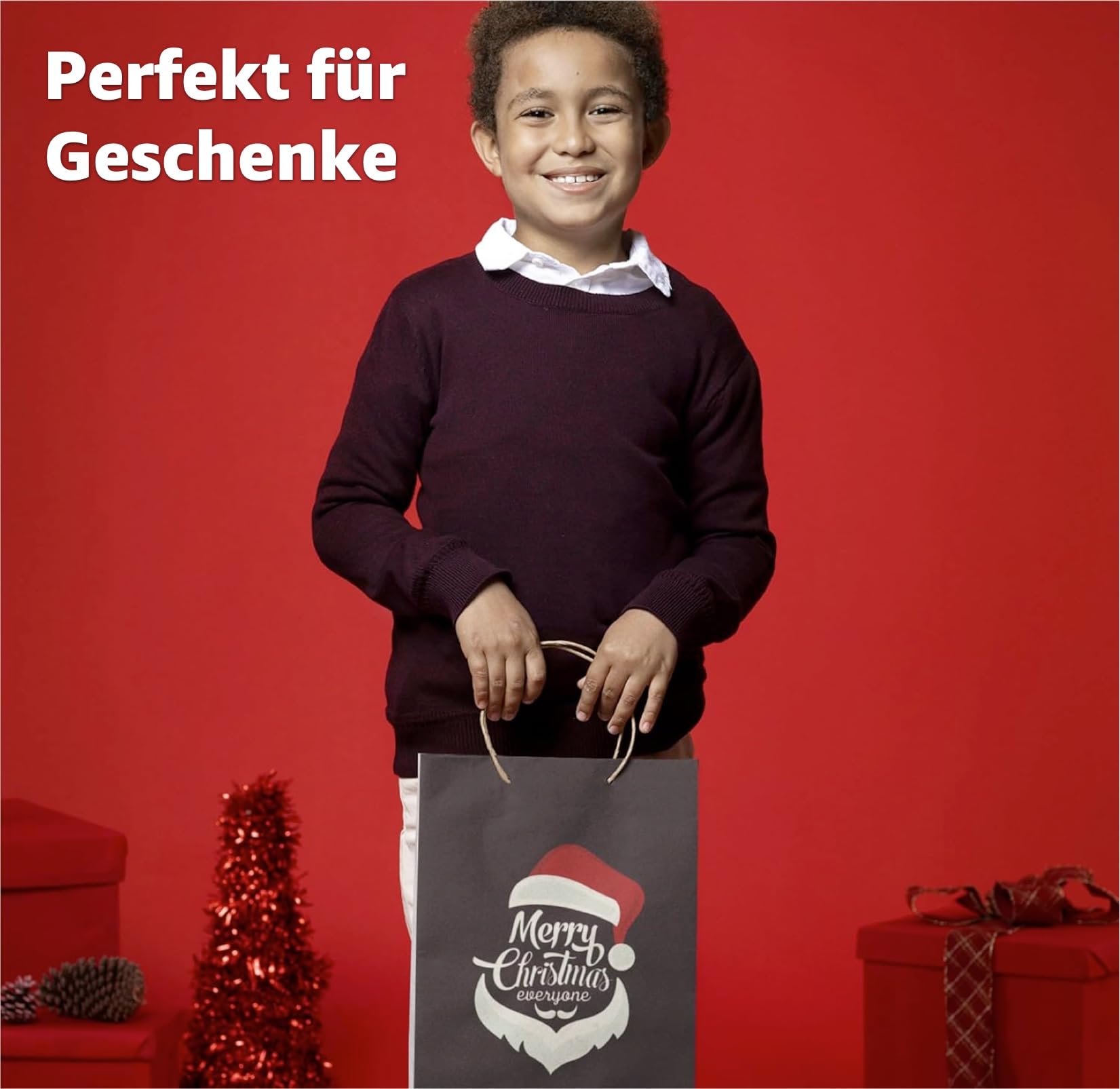 60 XXL-Geschenktaschen für Weihnachten: Weihnachtstüten ideal für Geschenkverpackungen