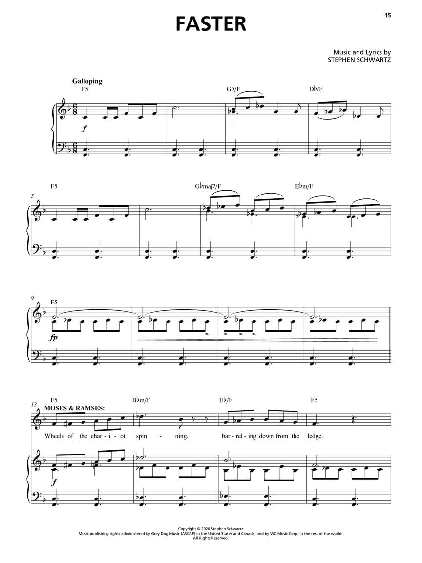 The Prince of Egypt - Vocal Selections: Stage Musical