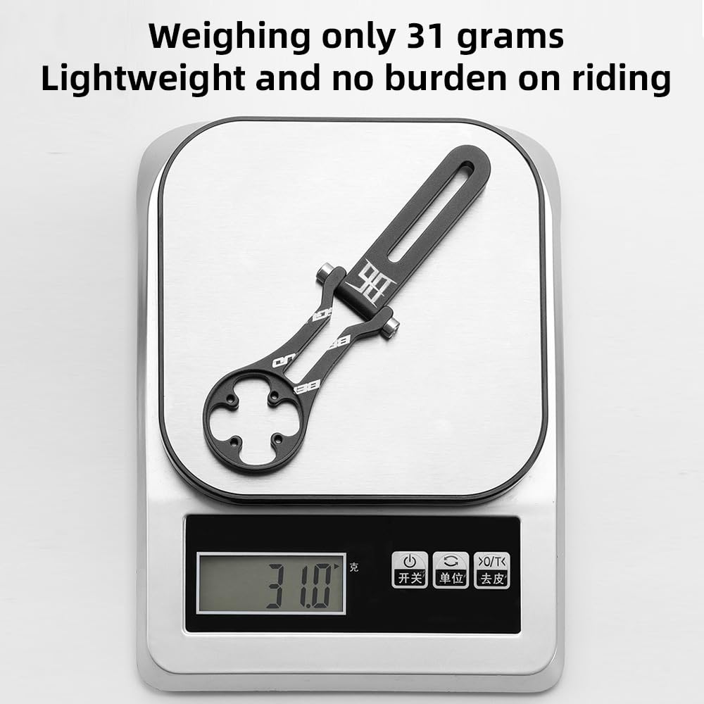 Adjustable Computer Mount Strong Secure Road Bike Mount for Cycling Data Viewing (Titanium)