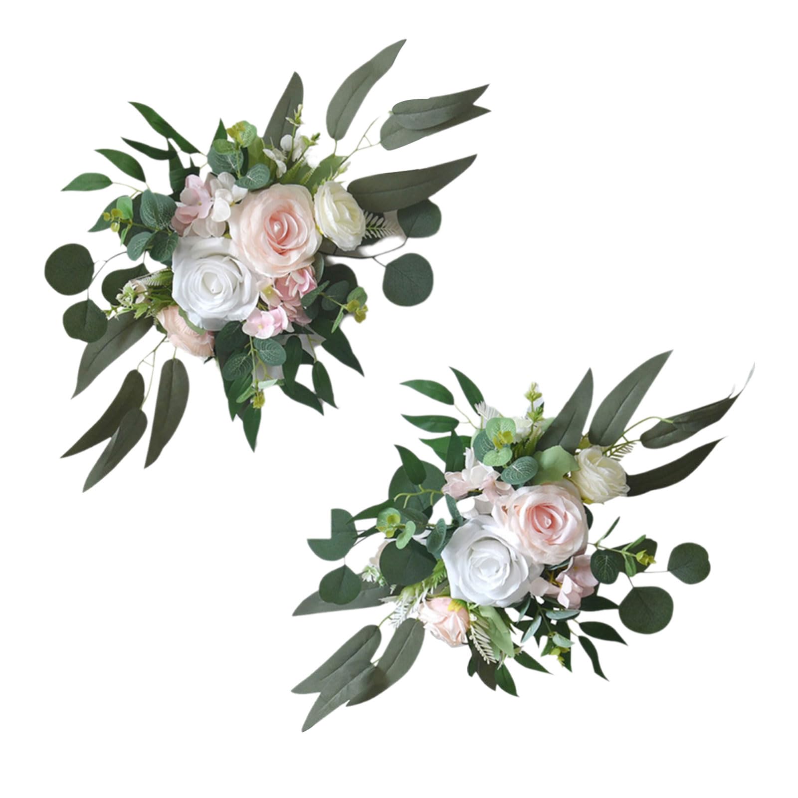 ZHANGYEZHAN 2Pcs Artificial Flower Swag Wedding Sign Flower Decoration for Wedding Ceremony Sign Party Decoration Party Arrangement