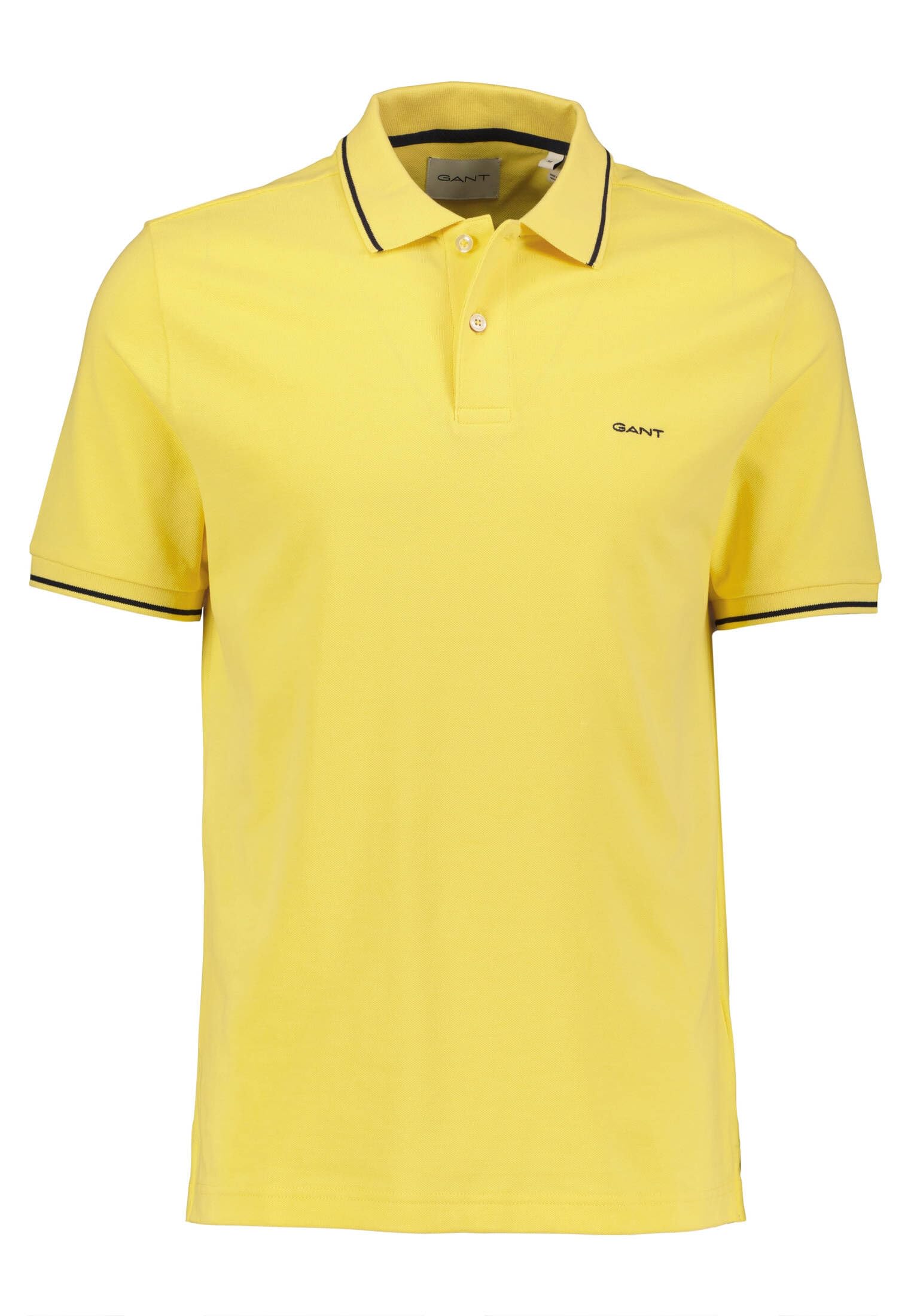 Gant Men's Bananengelb Tipping Ss Pique Polo Shirt, L