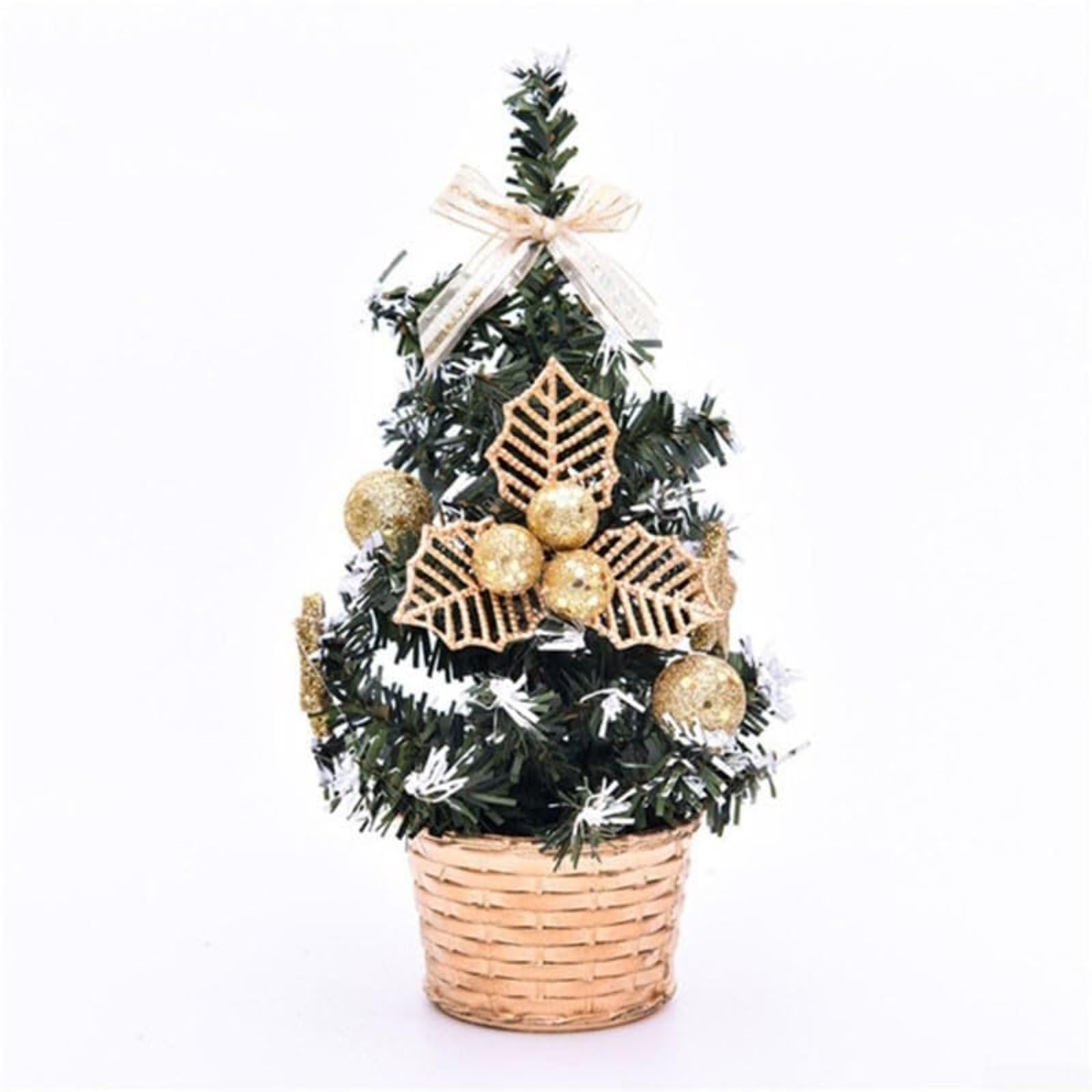 6ft Christmas Tree 30cm Tabletop Christmas Tree - Mini Artificial Xmas Tree Christmas Party Decoration for Home Decorations(Gold)