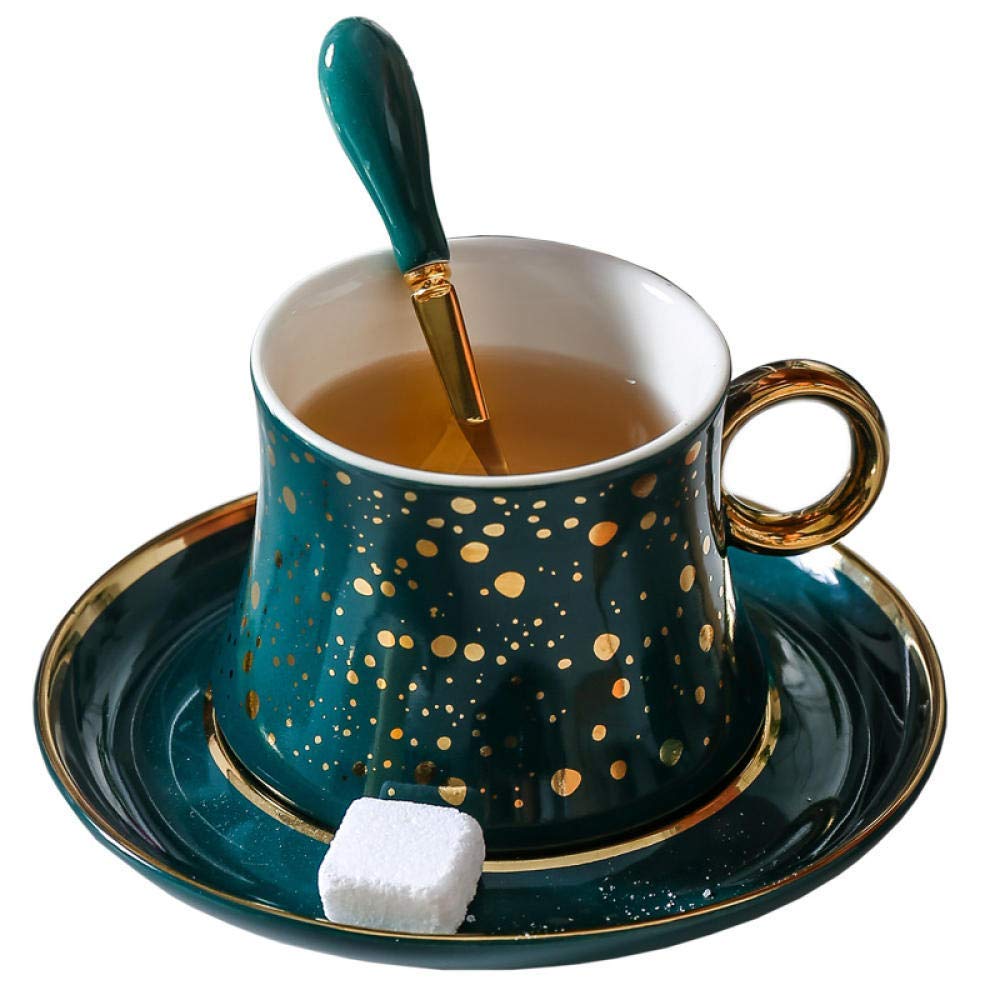 Porcelanowy zestaw do herbaty Zestaw filiżanek i spodków Ceramiczna filiżanka do kawy i spodek Zestaw czarna herbata Herbata kwiatowa Podwieczorek prezentowy Filiżanka i spodek