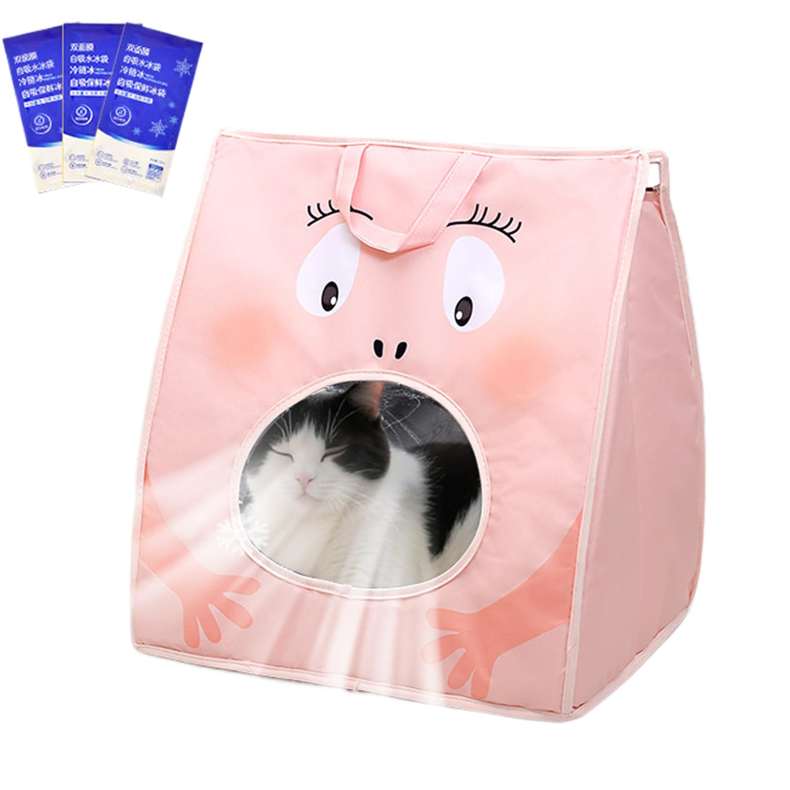Sac de transport pour chat isolé haut de gamme avec poche de glace pour l'été