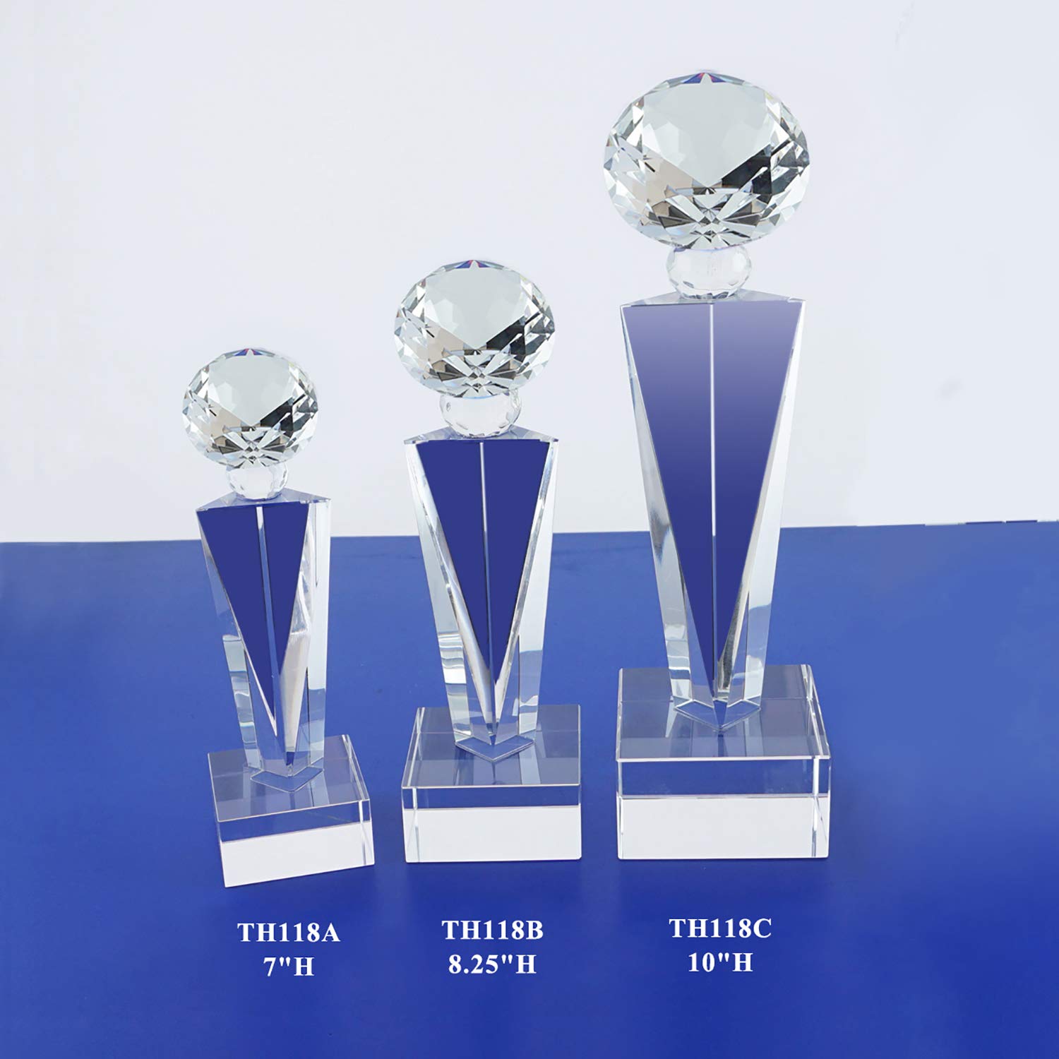 Elegante Diamond Crystal Trophy