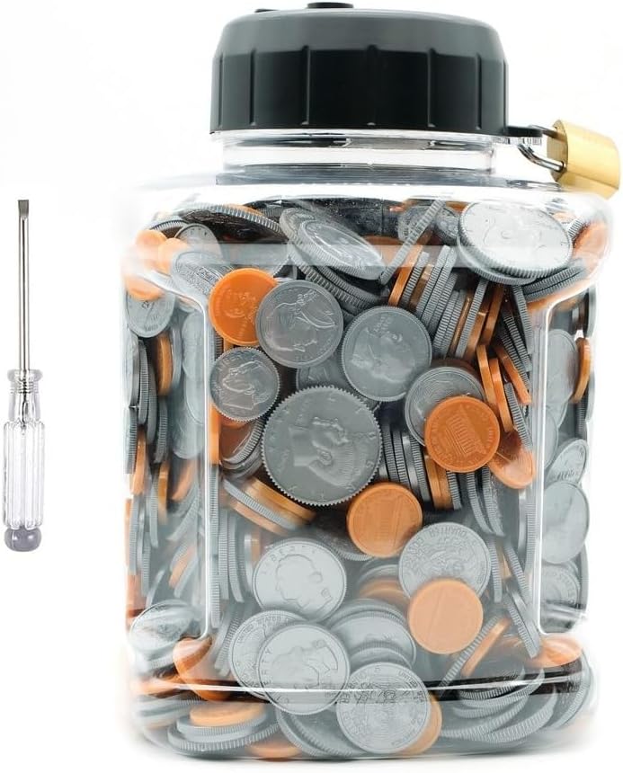 Locking Digital Coin Bank Savings Jar Large Coin Bank for Adults Boys