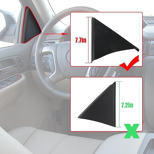 Miniatura 2 de Panel superior de puerta delantera para lado del conductor y del pasajero, compatible con Chevrolet Silverado Suburban Tahoe GMC Sierra Yukon XL