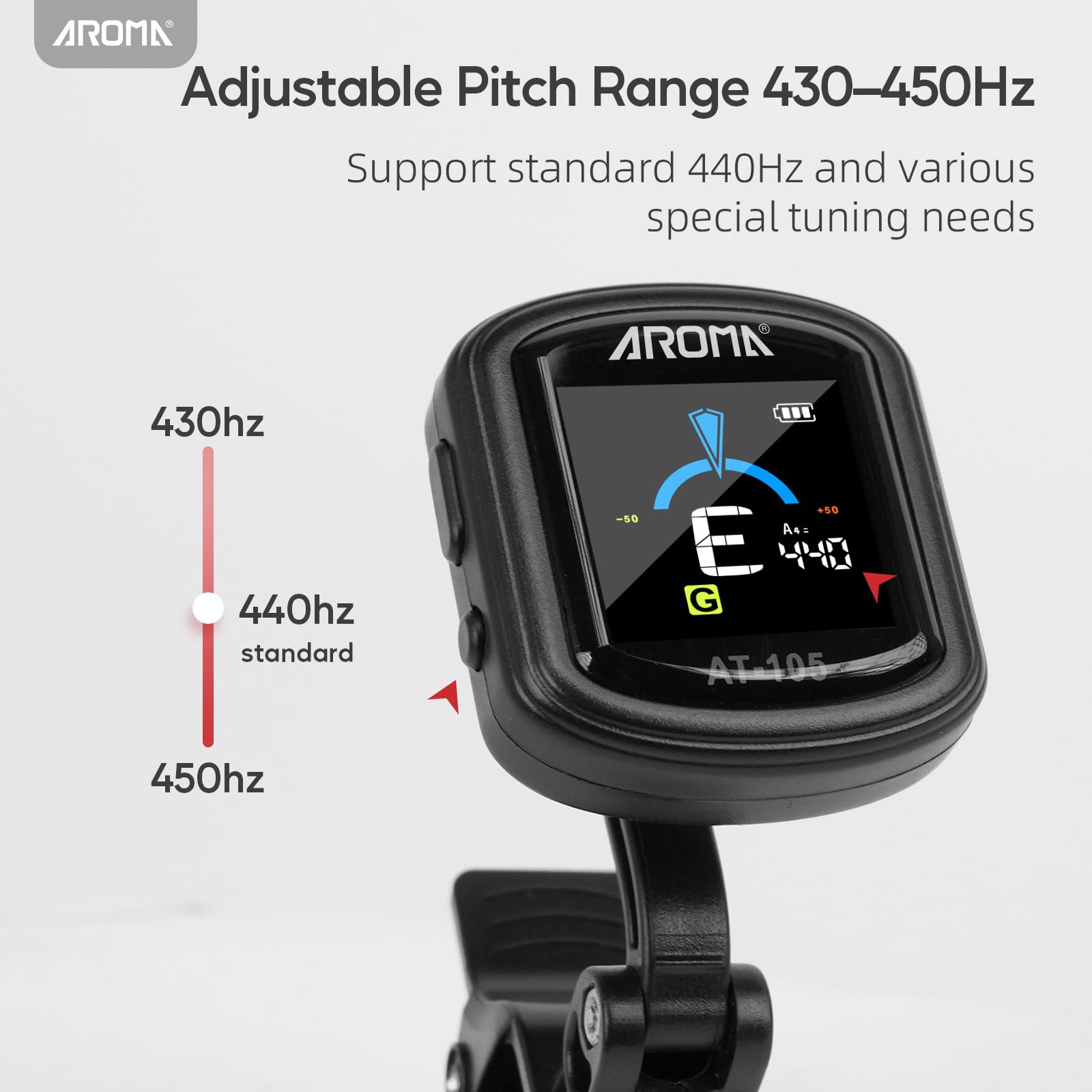 Accordatore A Clip Regolabile Con Display LCD Per Violino On - Foto 3