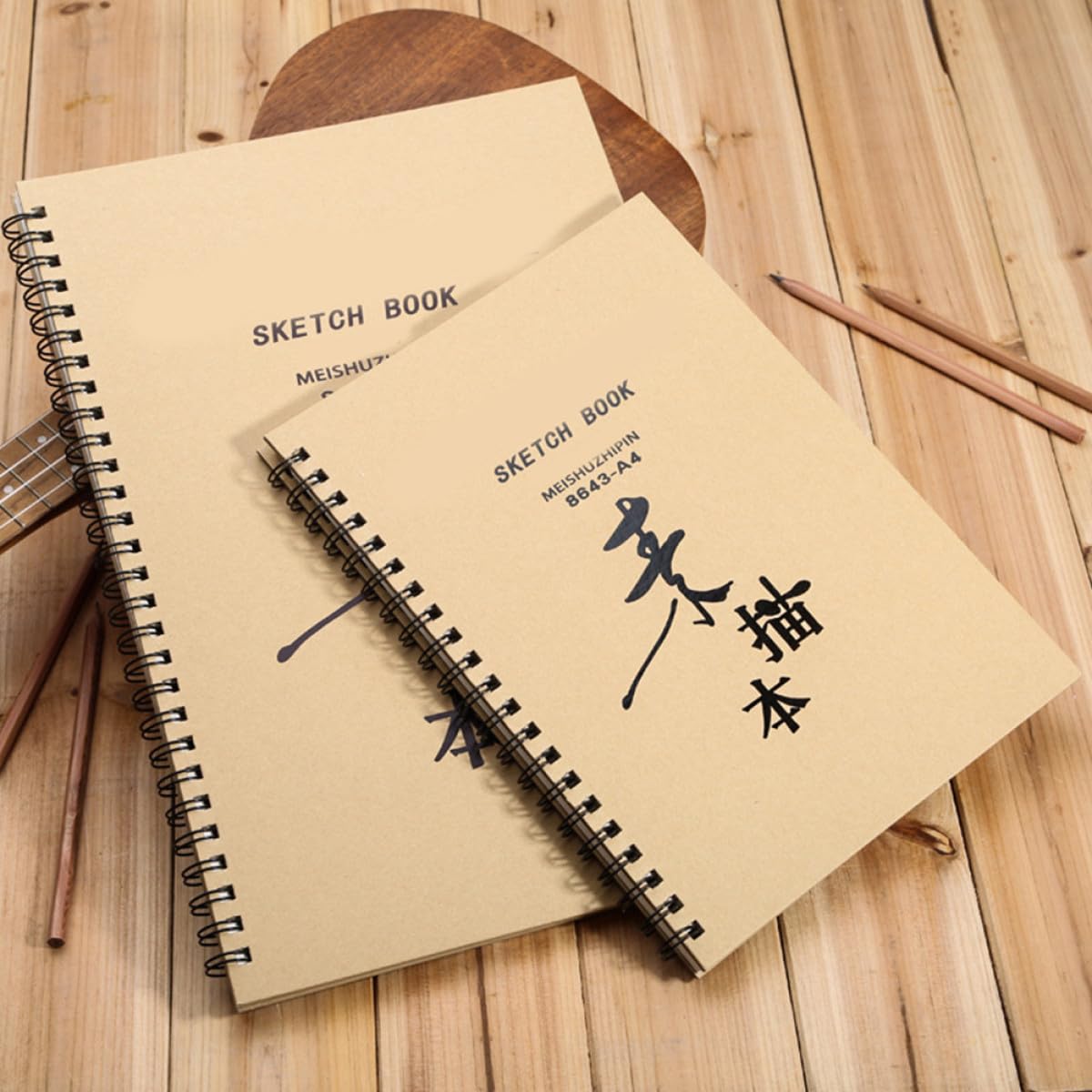 SUPVOX Carnet de Dessin 2pcs Papier pour Étudiants, Bloc-notes Design Unique pour Dessin et Peinture Artistique