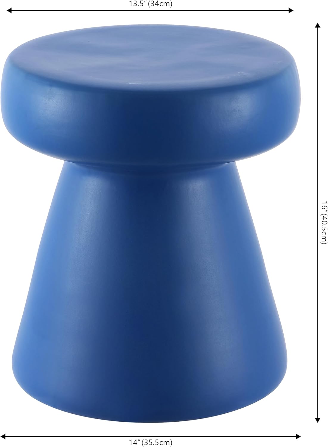 SAFAVIEH Home Collection Nomo Modern Cobalt Blue Ceramic 16-inch Decorative Accent Garden Stool for Living Room, Bathroom, Patio, Side Table, Plant Stand (Fully Assembled)