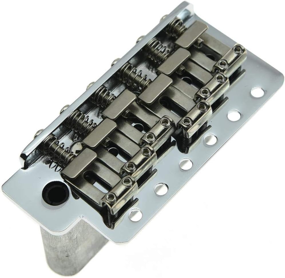KAISH Chrome Vintage ST Strat Guitar Trem Tremolo Bridge Full Size Block Bent Saddles