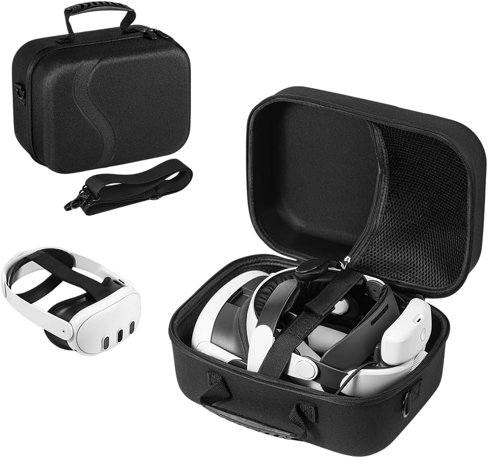 Hard Carrying Case Compatible with Meta Quest 3, Shell Case Travel Case for Travel and Home Storage for BOBOVR M3 PRO Elite Strap Hard Accessories (Only Case)