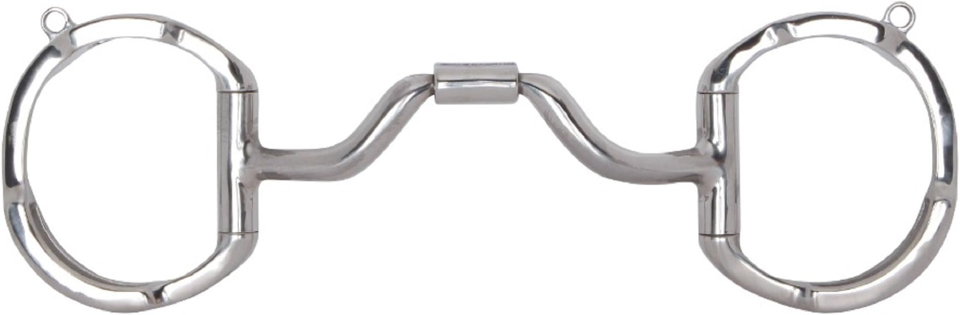 Myler Eggbutt with Hooks with Stainless Steel Low Ported Barrel Narrow