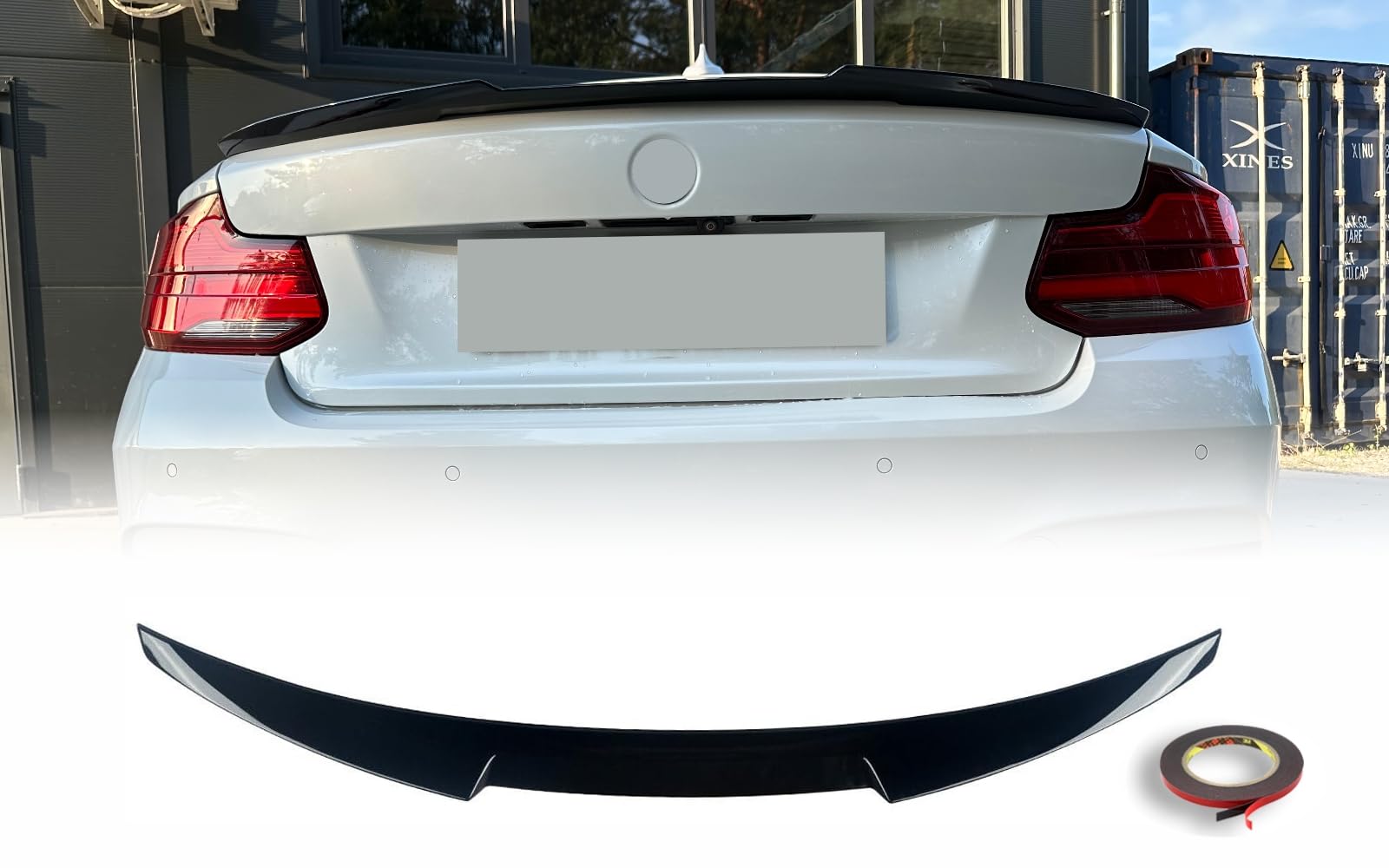 F22 M4 Look lucido nero spoiler posteriore per 2 2014-2021 M Tuning Coupé 2 ante 218i 220i 230i 240i m240i 218d 220d 230d 240d m240d plastica ABS