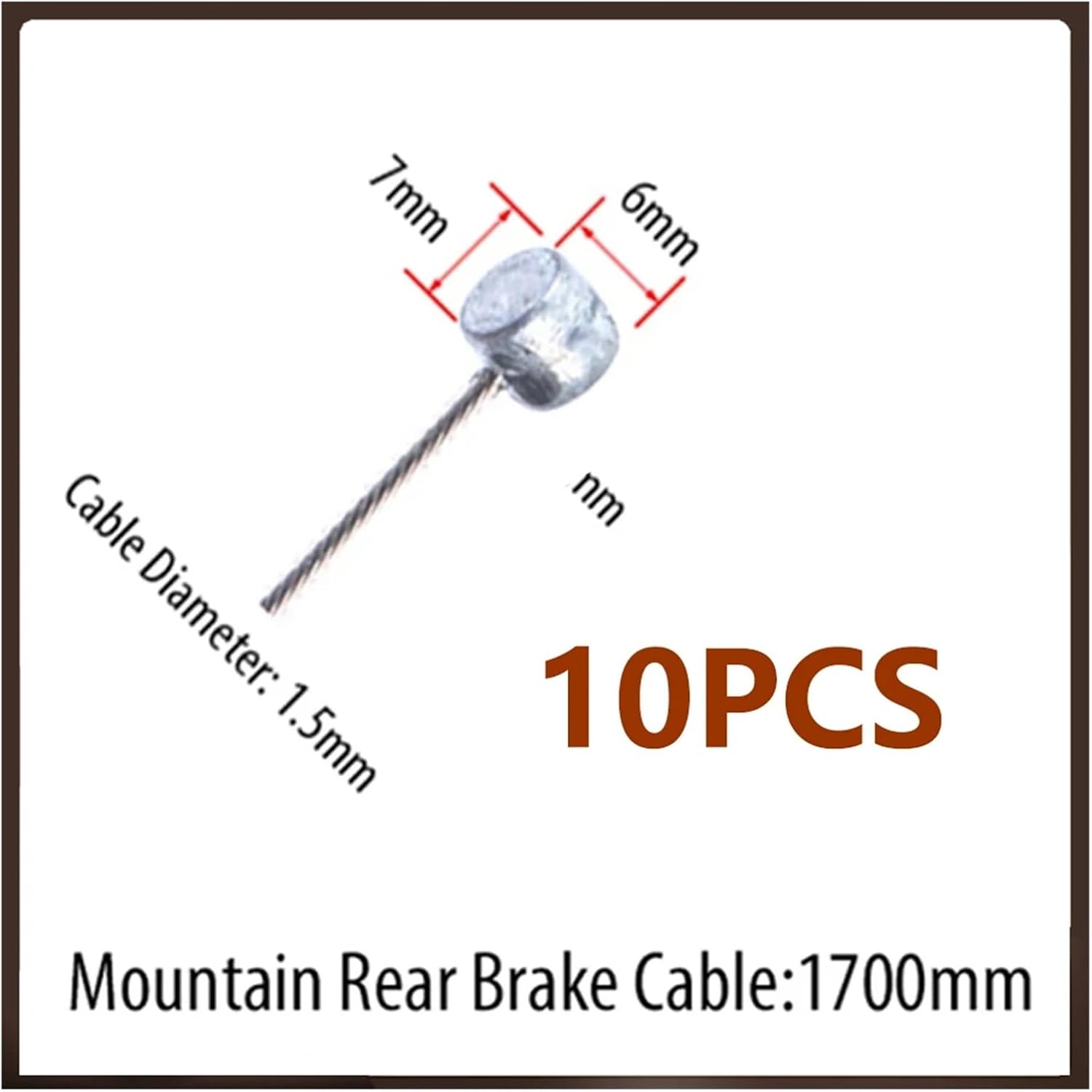 5/10pcs Bike Brake Cables Stainless Steel Brake Change Cable Mountain Bike Brake Cable Internal Derailleur Line Accessories