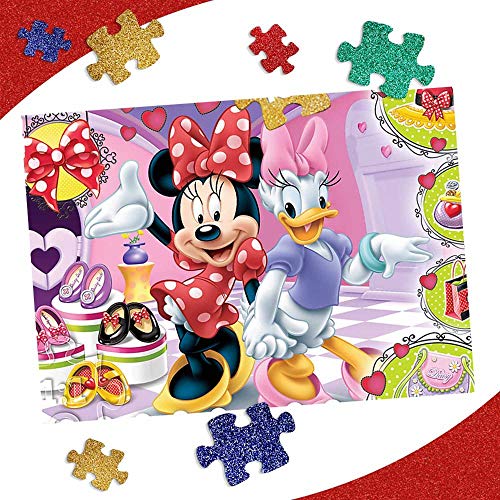 Trefl, Puzzle Glitter, Minnie und Glitzer, Disney Frozen II, 100 Teile, für Kinder ab 5 Jahren