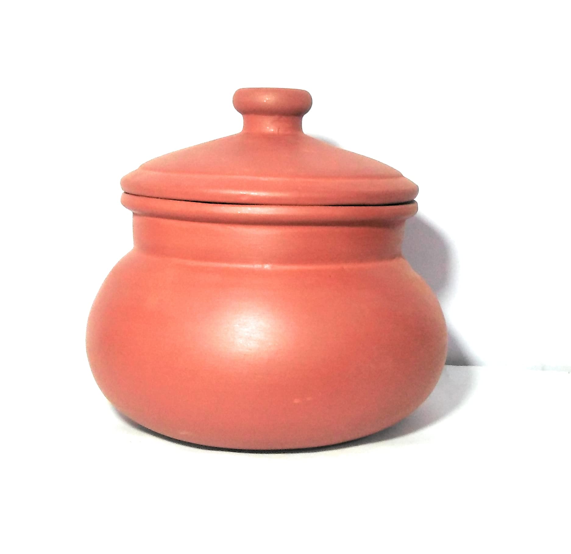 Terracotta Pot with Lid for curd, yogurt bowl | Mitti Dahi Handi, Earthenware, Brown 1 Liter