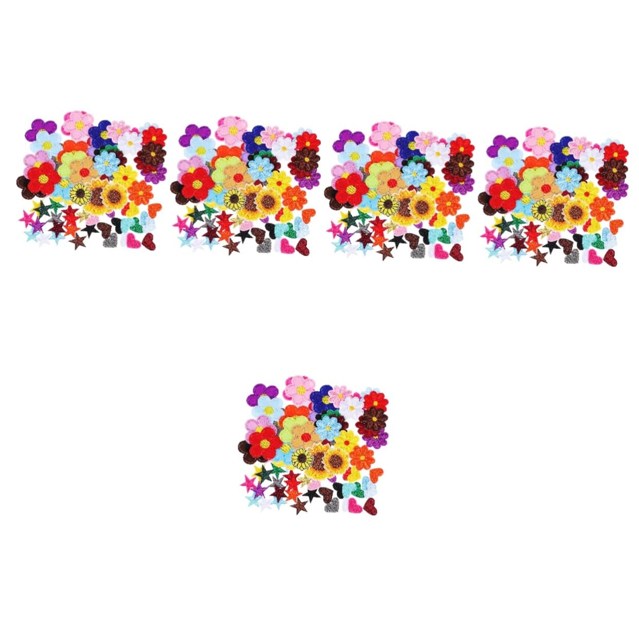 NUOBESTY 355stücke Teiliges Farbenfroher Blumen-patches Aufbügeln Dekorative Applikationen Für Kleidung Taschen Und Hüte Reparieren Von Löchern Für -projekte