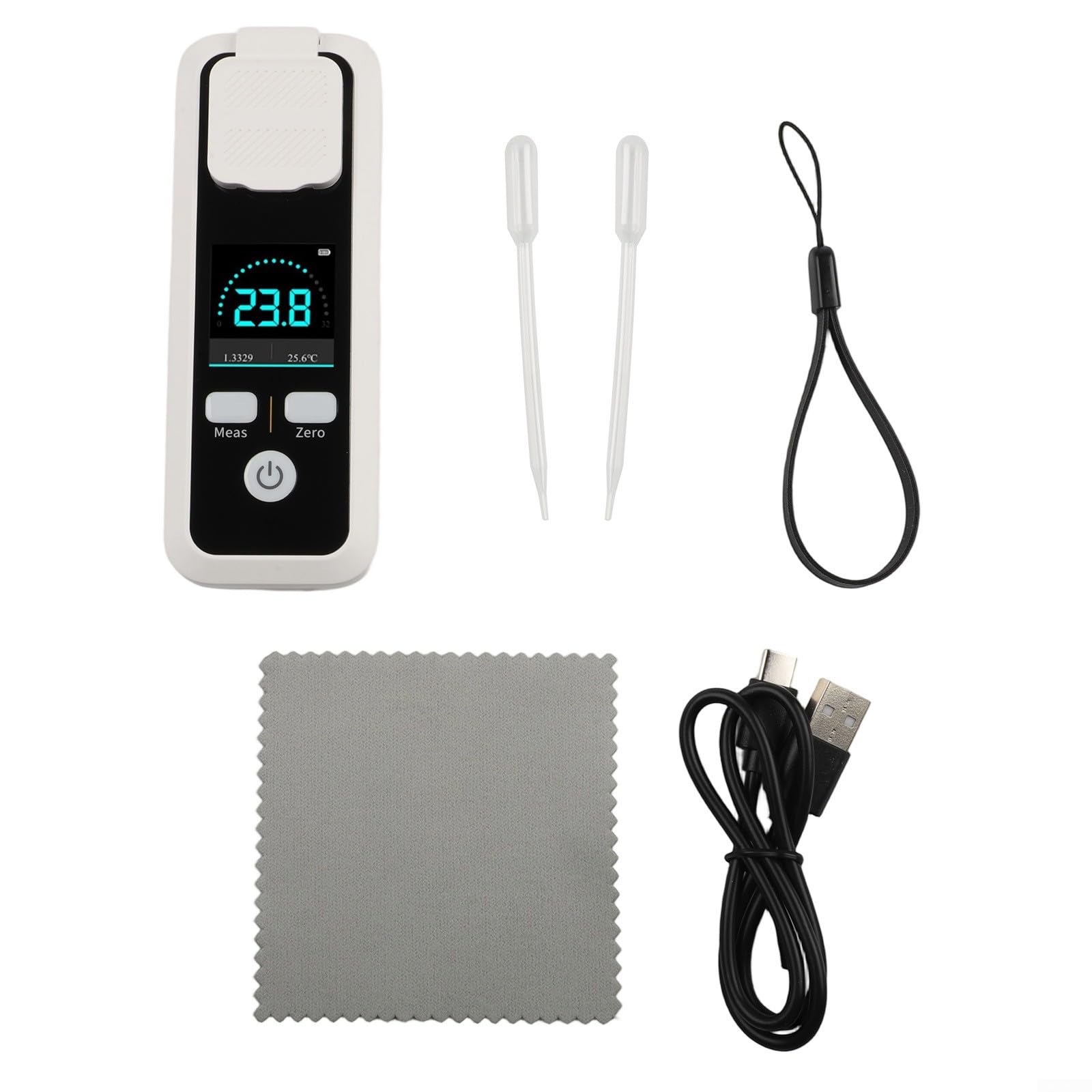 Sugar Meter for Brix Refractometer 0-32% and 0-55% Range with Digital Display IPX6 Waterproof and Temperature Compensation for Fruits Beverages Honey Alcohol(JBM-10)