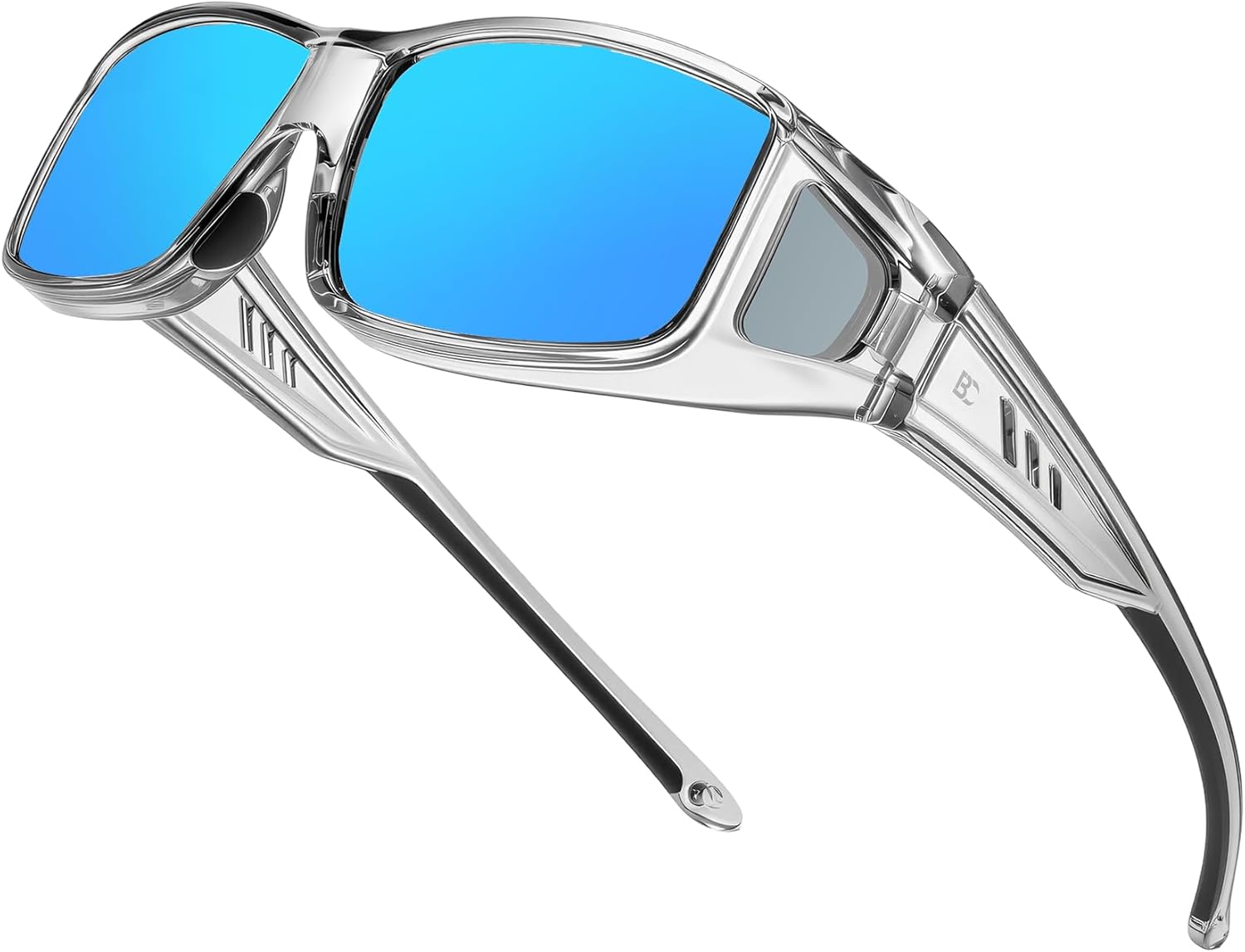 BIRCEN Polarized Fit Over Sunglasses: UV Protection Wrap Around TR90 Sunglasses Over Glasses for Men Women Driving Fishing