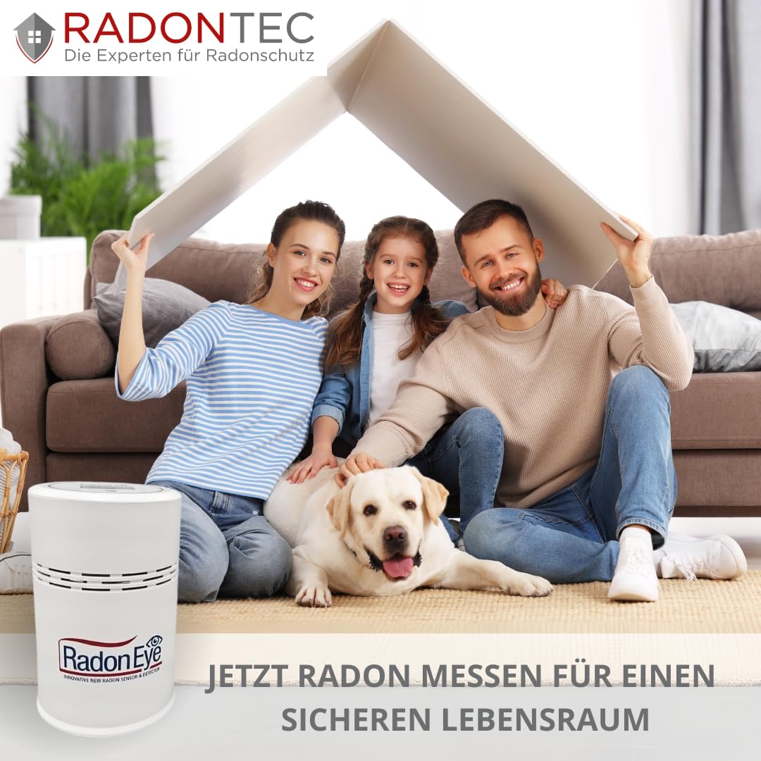 Ecosense Radonmessgerät RadonEye RD200 – Digitales Radon Messgerät für Zuhause, Keller & Arbeitsplatz | Präzise Radonmessung, Echtzeit Überwachung, App & Langzeitmessung