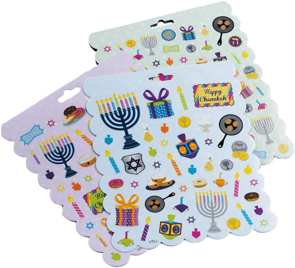 Rite Lite Hanukkah Sticker Book - Jewish Holiday Stickers - Over 200! Party Favors Gifts Decorations for Scrapbooks, Planners, and Rewards Chanukah Arts and Crafts for Endless Hours of Fun!