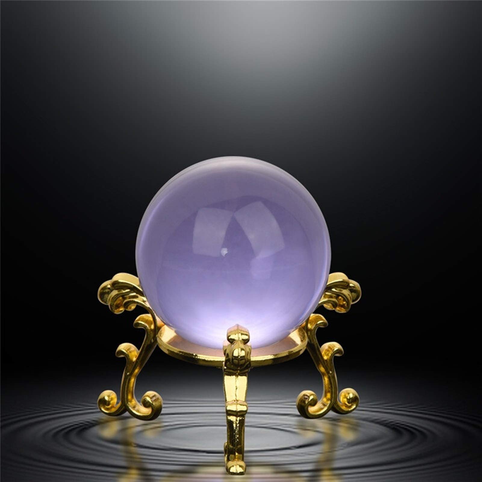 bola de cristal (en la magia occidental) Bola de cristal de 40 mm con placa de oro de oro Combinación de adornos caseros decorativos Decoración de la decoración de la fotografía de bodas bola de crist