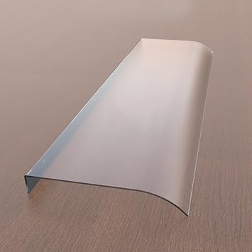 Frosted Door Canopy Awning,Outdoor Canopy Metal Window Awning,Polycarbonate Door Awning Thickness 3.5mm,Uv Rain Snow Protection Rain Shelter Cover for Windows/Garage/Balcony 50x100cm/20 x39