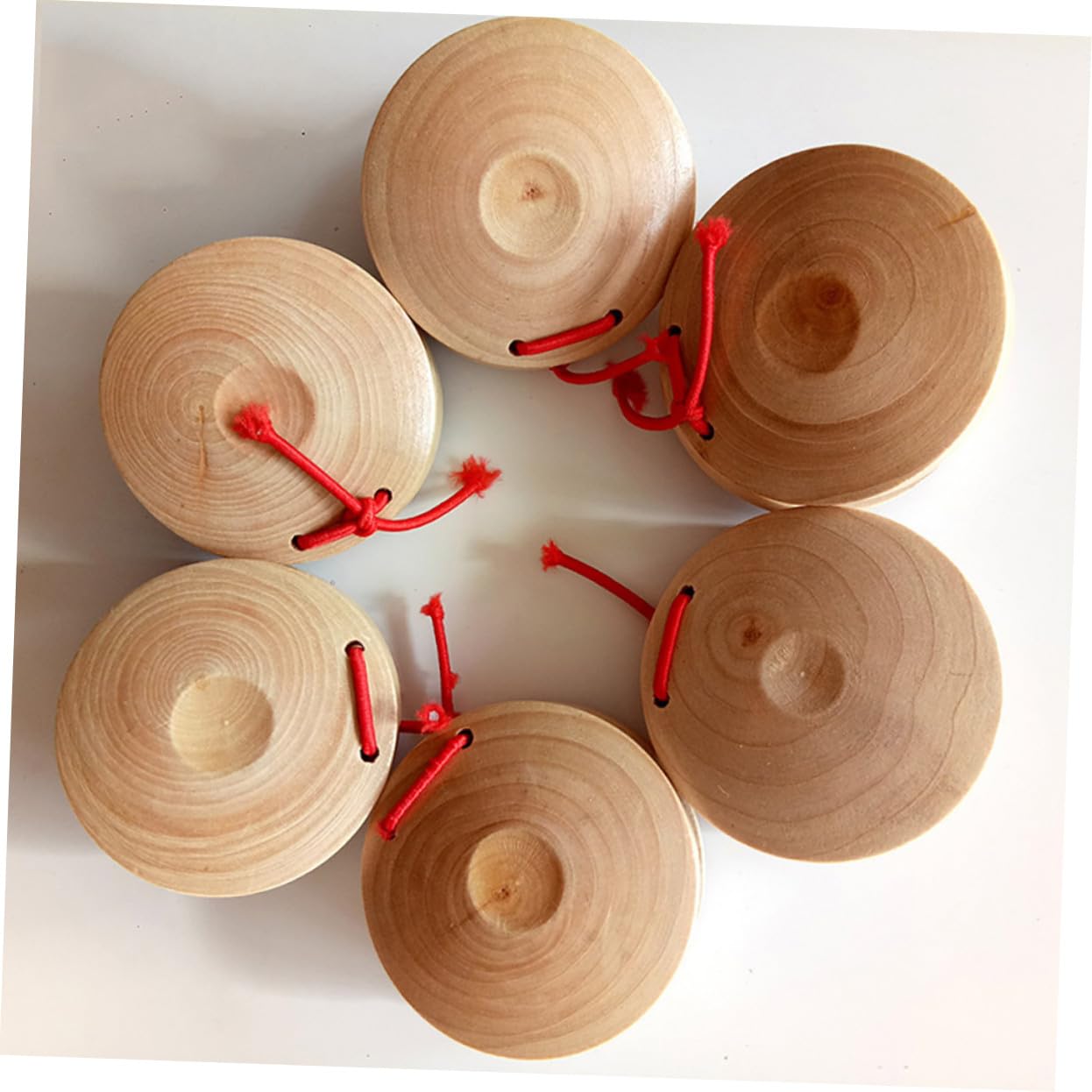 12 Piezas Castañuelas de Madera para Percusión Instrumento Musical Educativo Ligero y Duradero para Principiantes Mejora Coordinación Mano-Cerebro y Sentido del Ritmo