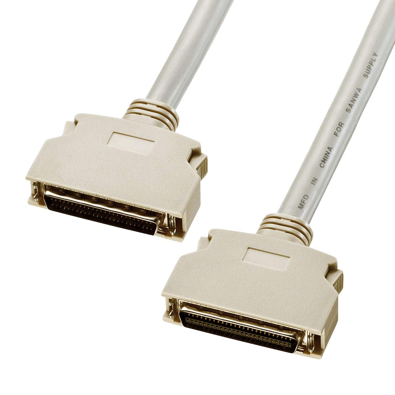 Sanwa Supply KB-SHP1K SCSI Cable, 3.3 ft (1 m), Light Gray