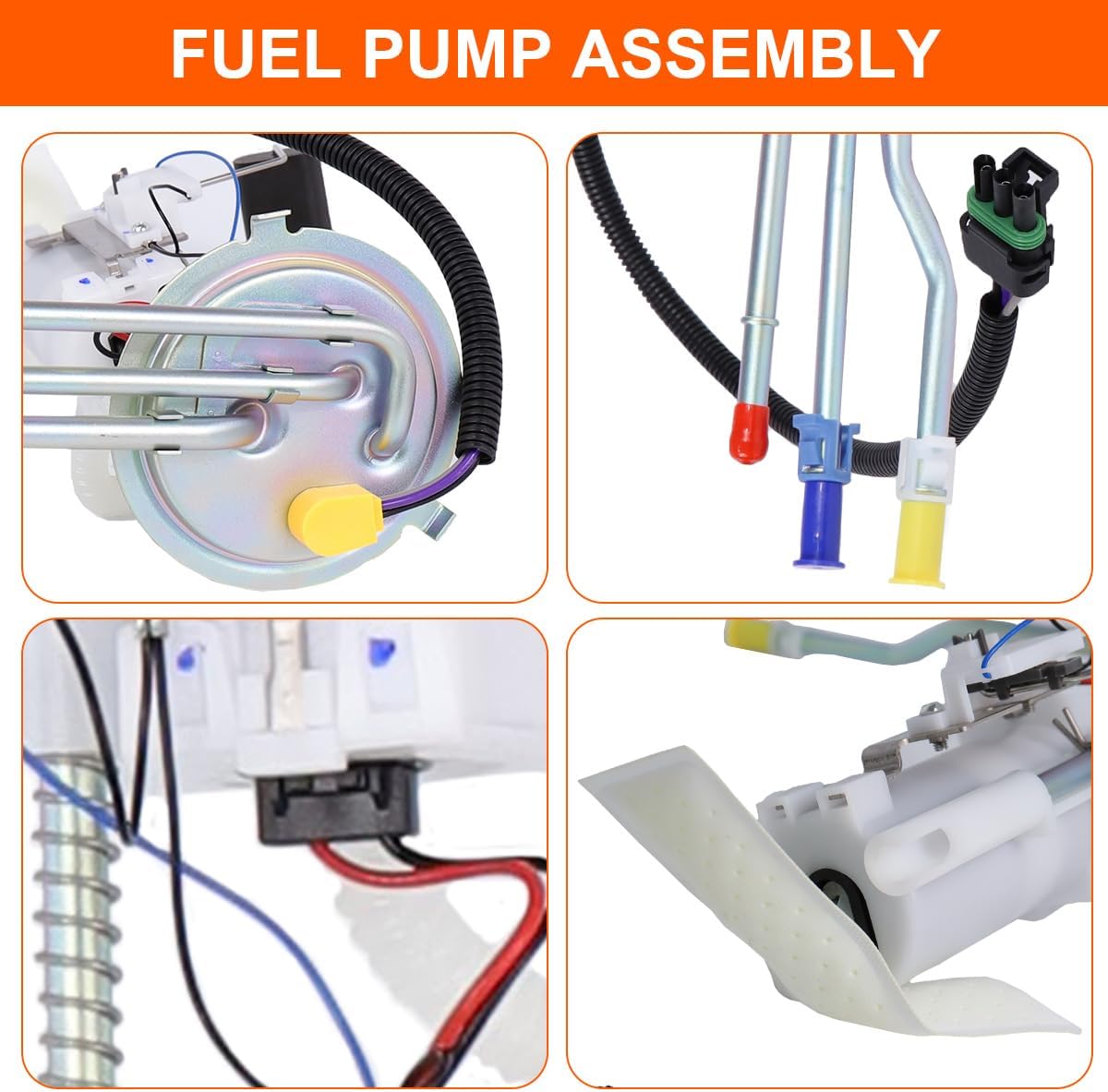 SP128B1H Electric Fuel Pump Assembly, For Roadmaster Caprice Impala 1994-1996 V8 4.3L/5.7L Sedan, Replace OE# A25013, FLS1072