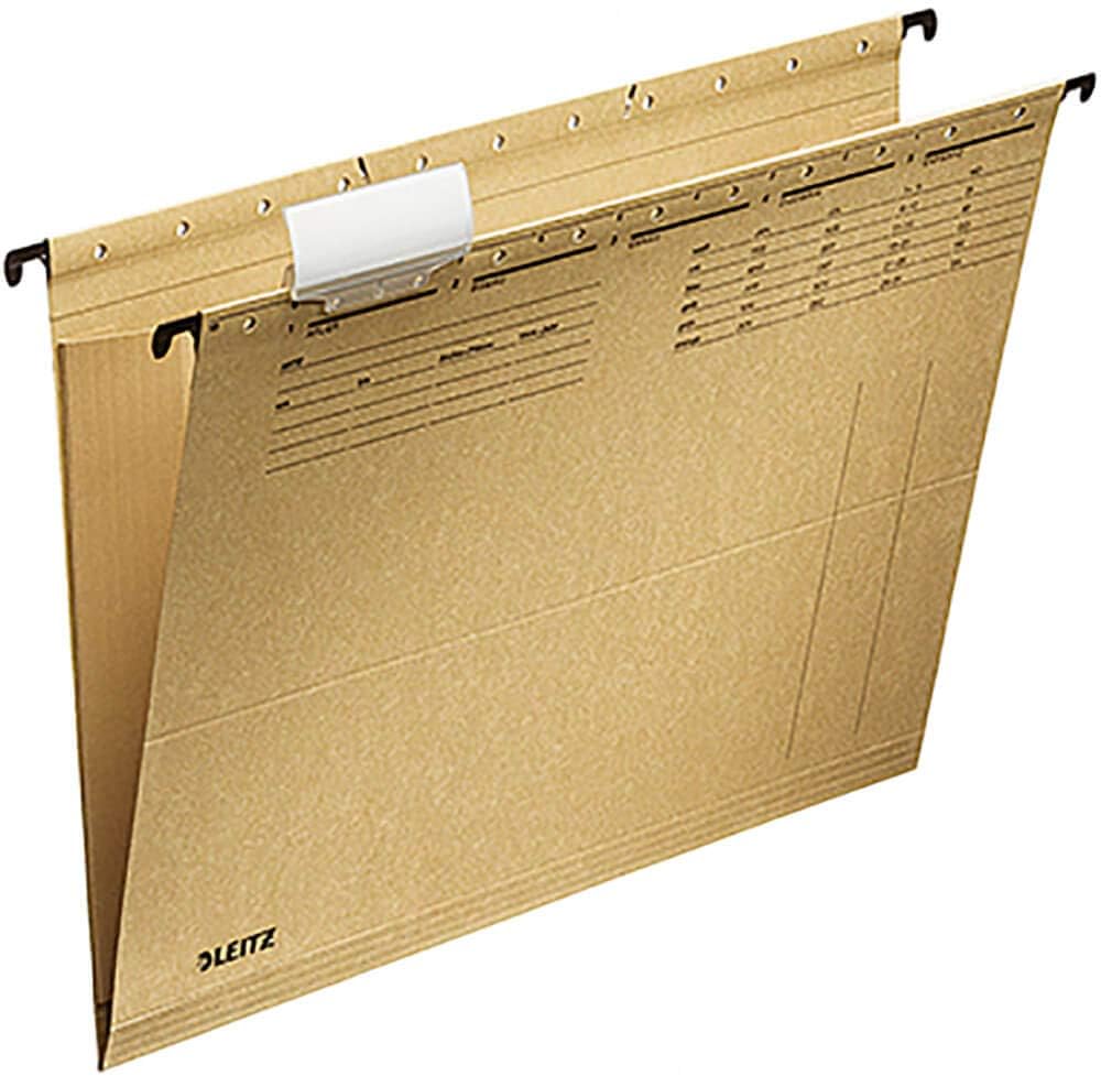 Esselte Leitz Alpha ® 2 Side Flaps, Sodium Cardboard/Natural Brown