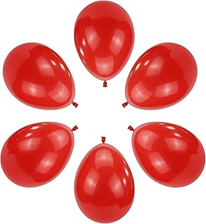 100 PCS 12 Inches Red Latex Balloons Large Thick Big Round Biodegradable Bulk Helium Gas or Air Inflated for Kids Birthday Graduation Wedding Party Christmas Decorations Supplies Favors