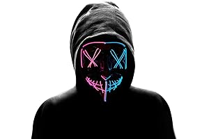Halloween Purge Mask - Electrifying LED Lighting Scares!