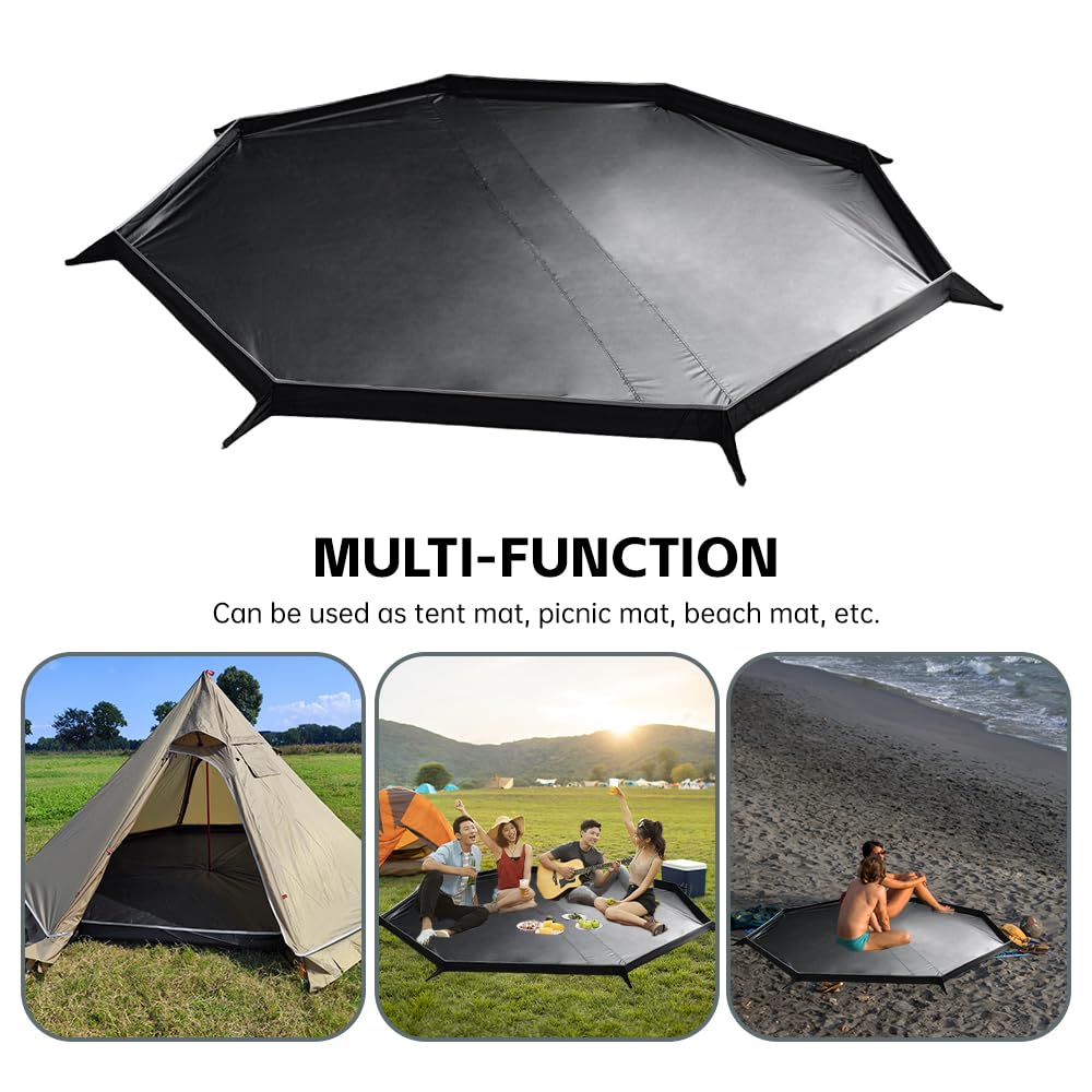 HUIOP Tapis de Sol de Tente Pyramide,Tapis de Sol imperméable,Tapis de Pique-Nique,Tapis de Plage imperméable,Tapis de Tente pour Le Camping