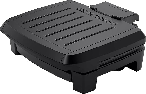 Parrilla George Foreman® totalmente sumergible, nueva apta para lavavajillas, lava toda la parrilla, antiadherente fácil de limpiar, negro/gris
