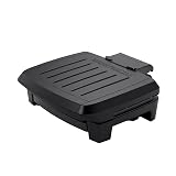 George Foreman Fully Submersible 4-Serving Grill | Dishwasher-safe grill with fast preheat, adjustable hinge and durable nonstick coating for family meals. 4-Serving Black/Grey